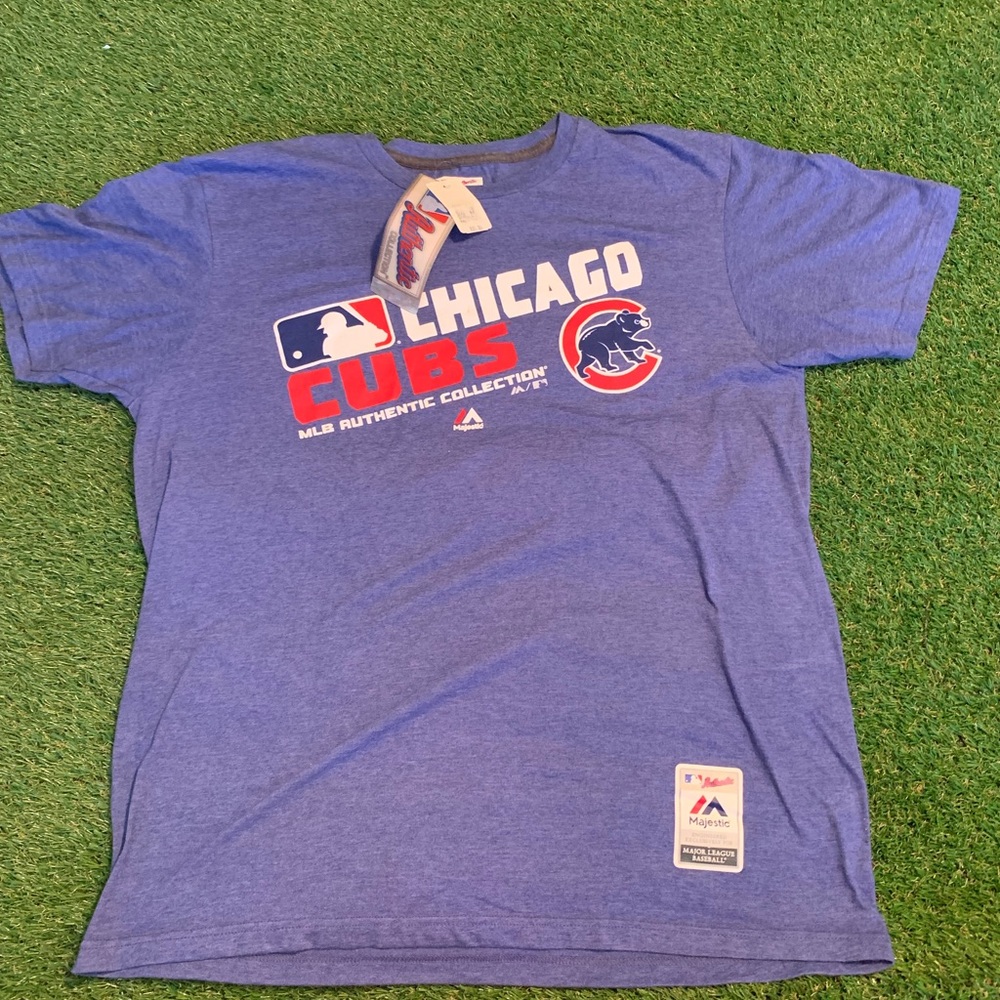 Blue MLB Chicago Cubs Authentic Shirt